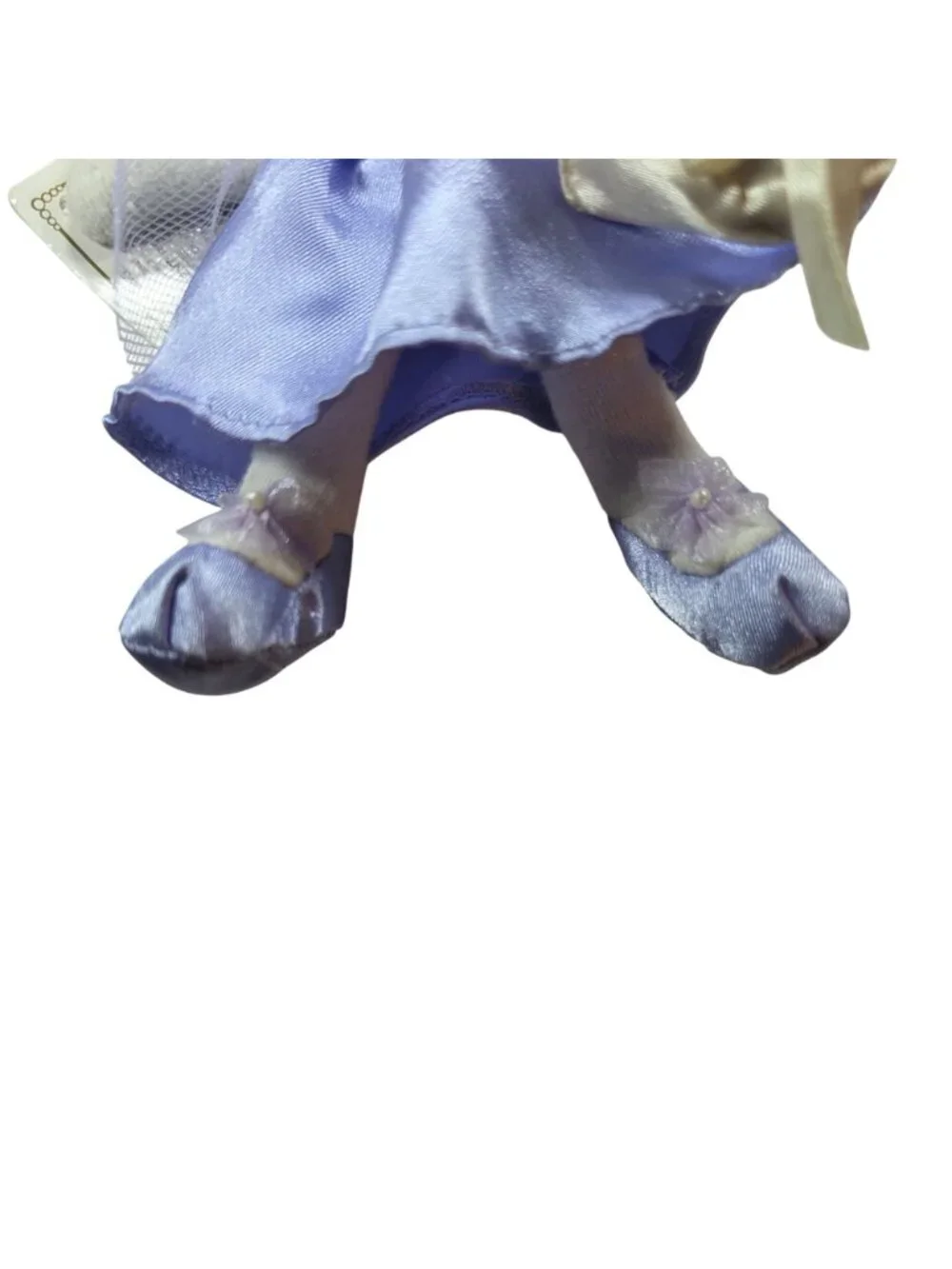 Amscan White Plush Bear Lavender Dress Weddings Stuffed Animal Anthropomorphic